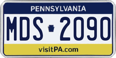 PA license plate MDS2090