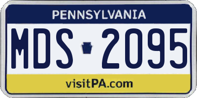 PA license plate MDS2095