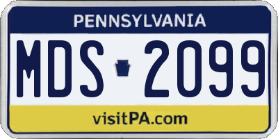 PA license plate MDS2099