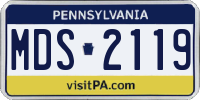 PA license plate MDS2119
