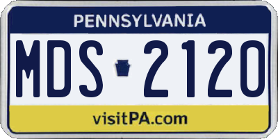 PA license plate MDS2120