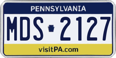 PA license plate MDS2127