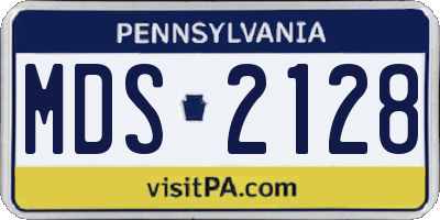PA license plate MDS2128