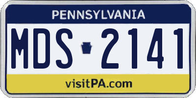 PA license plate MDS2141