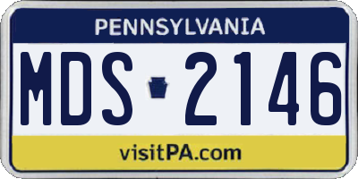 PA license plate MDS2146