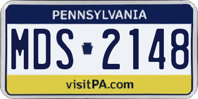 PA license plate MDS2148