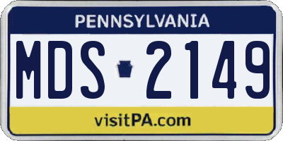 PA license plate MDS2149