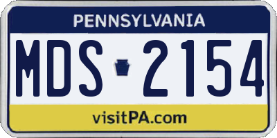 PA license plate MDS2154