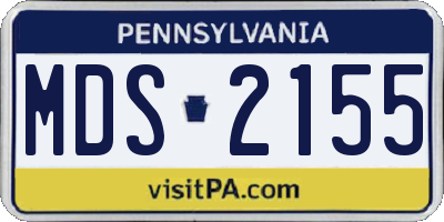 PA license plate MDS2155