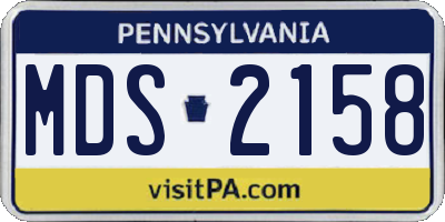 PA license plate MDS2158