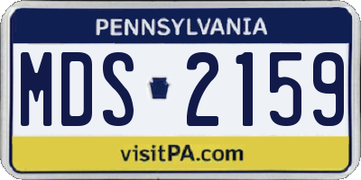 PA license plate MDS2159