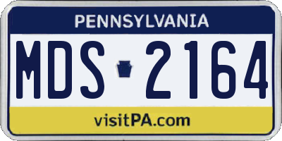PA license plate MDS2164