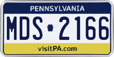 PA license plate MDS2166
