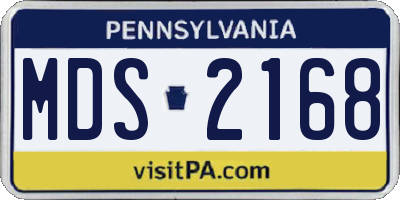 PA license plate MDS2168