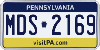 PA license plate MDS2169