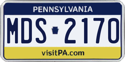 PA license plate MDS2170