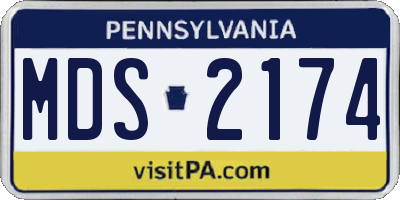 PA license plate MDS2174