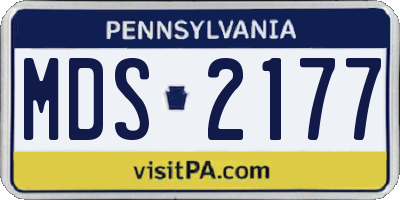PA license plate MDS2177
