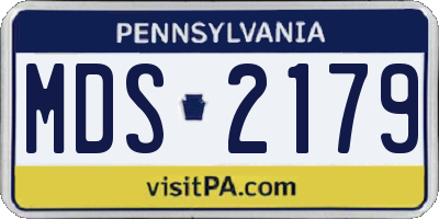 PA license plate MDS2179