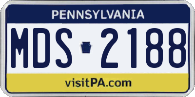 PA license plate MDS2188