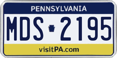 PA license plate MDS2195