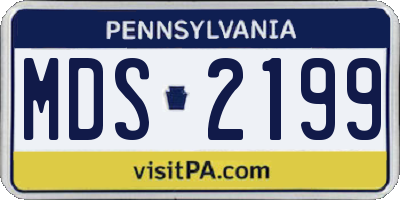 PA license plate MDS2199