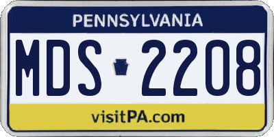 PA license plate MDS2208