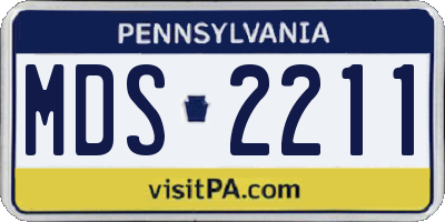 PA license plate MDS2211