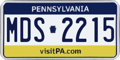 PA license plate MDS2215
