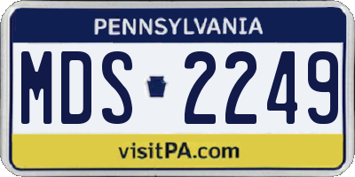 PA license plate MDS2249