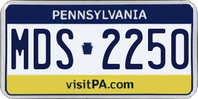 PA license plate MDS2250