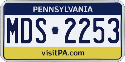 PA license plate MDS2253