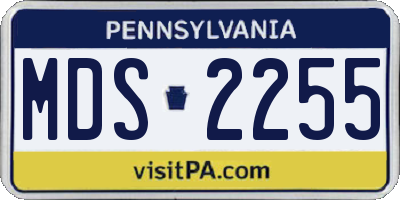 PA license plate MDS2255