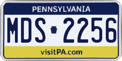 PA license plate MDS2256