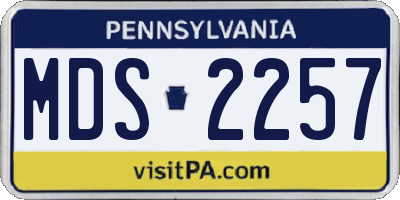 PA license plate MDS2257