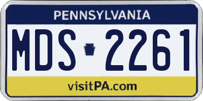 PA license plate MDS2261