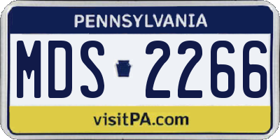 PA license plate MDS2266