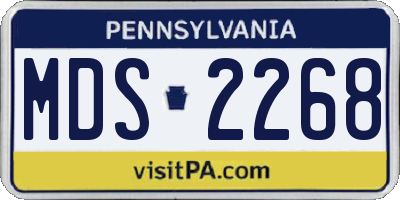 PA license plate MDS2268