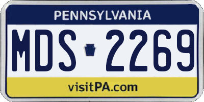 PA license plate MDS2269