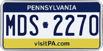 PA license plate MDS2270