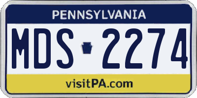 PA license plate MDS2274