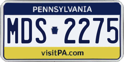 PA license plate MDS2275