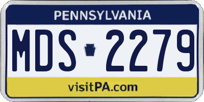 PA license plate MDS2279