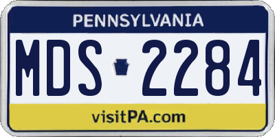 PA license plate MDS2284