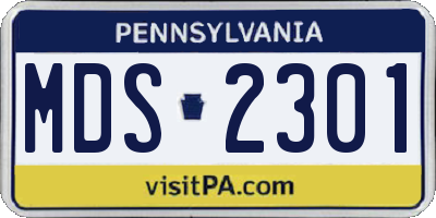 PA license plate MDS2301