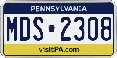 PA license plate MDS2308