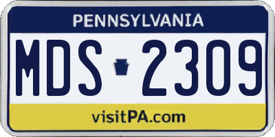 PA license plate MDS2309