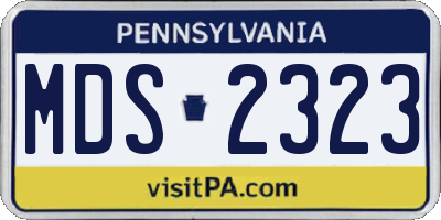 PA license plate MDS2323