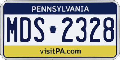 PA license plate MDS2328