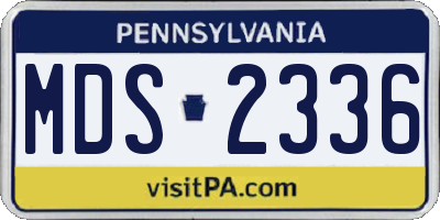 PA license plate MDS2336